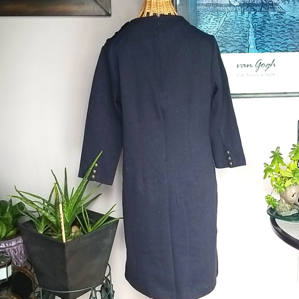 Talbots Blue Heathered Shift Dress - Picture 4 of 9